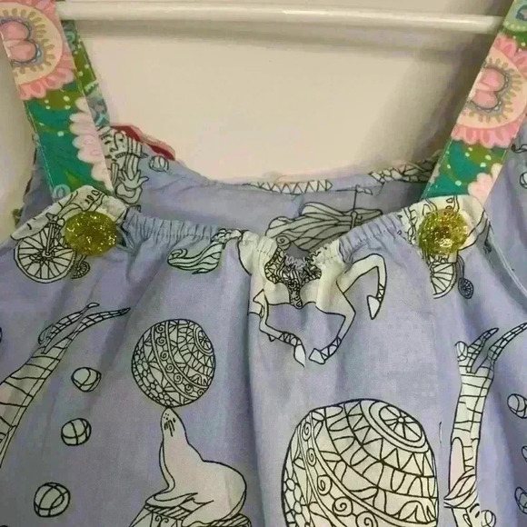 Matilda Jane Girls Blue Judy & Ethel Tank top Circus Wonderful Parade size10 - Picture 6 of 9